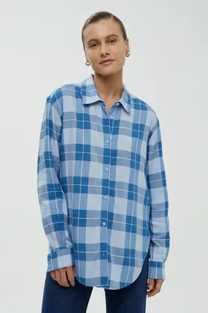 Блузка Finn Flare в клетку свободного кроя, 136 mc skyway, арт. FBF110121