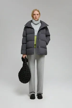 Удлиненный пуховик Finn Flare, 202 graphite, арт. FWF11013