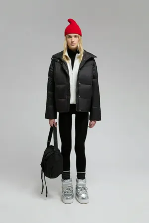 Пуховик FINN FLARE со съемным капюшоном, черный, арт. FWE11012