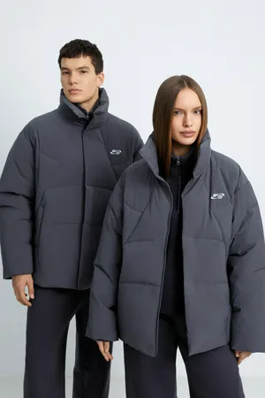 Пуховик FINN FLARE с воротником-стойкой, серый, арт. CWE97000