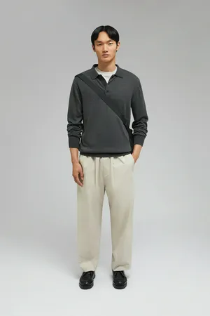 Джемпер-поло Finn Flare с шерстью, 202 graphite, арт. FAF21122