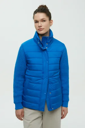 Куртка FINN FLARE утепленная с вязаными рукавами, синий, арт. FBF11062