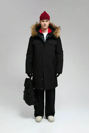 Длинный пуховик FINN FLARE, 200 black, арт. FWF21023