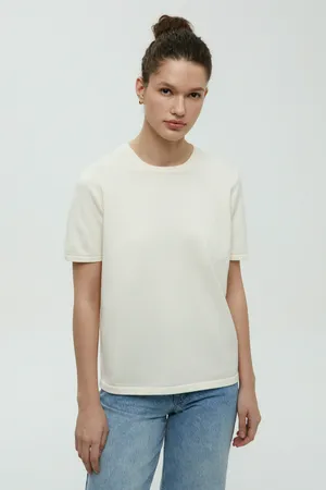 Джемпер с коротким рукавом FINN FLARE, 711 milk, арт. FBF11103