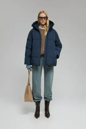 Стеганый пуховик Finn Flare, 101 cosmic blue, арт. FWF11002