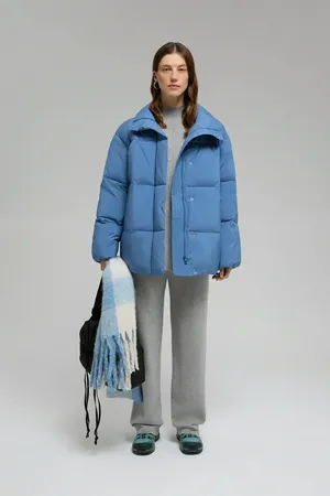 Куртка стеганая с капюшоном FINN FLARE, голубой, арт. FWF11011