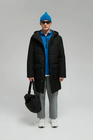 Утепленное пальто FINN FLARE с накладными карманами, 200 black, арт. FWE21002