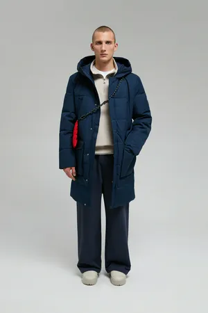 Утепленное пальто FINN FLARE с накладными карманами, 101 cosmic blue, арт. FWE21002