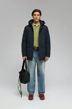 Утепленная парка Finn Flare с капюшоном, 101 cosmic blue, арт. FAF22007