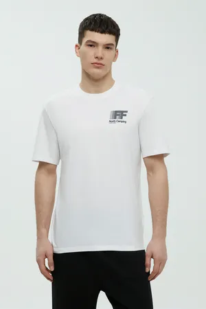 Мужская футболка FINN FLARE с принтом, 201 white, арт. FBF21073