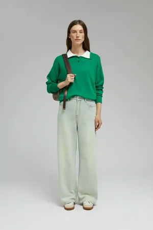 Джемпер-поло FINN FLARE, 500 green, арт. FAF11157