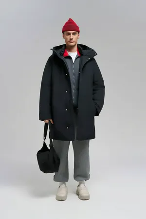 Пуховое пальто FINN FLARE с капюшоном, 200 black, арт. FAE21013