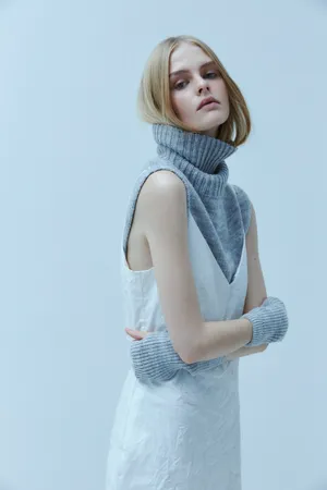 Митенки FINN FLARE с шерстью, 251 light silver melange, арт. FWD51107