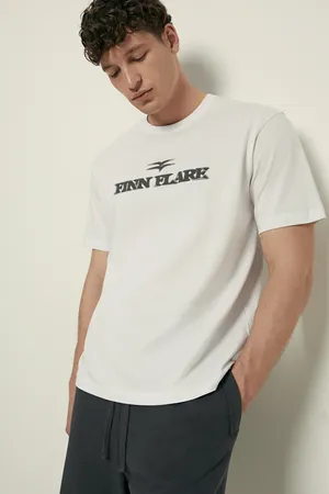 Футболка FINN FLARE свободного силуэта с принтом, 201 white, арт. FSF21049