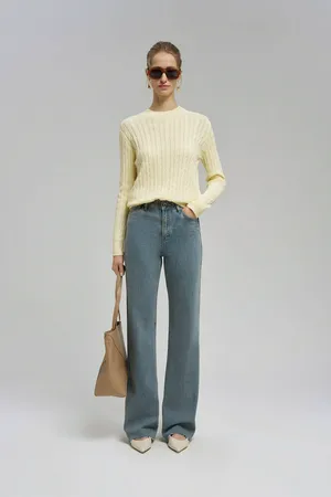 Джемпер Finn Flare с косами из хлопка, желтый, арт. FBG11116