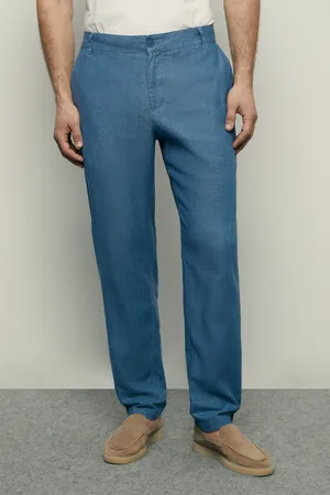 Брюки Finn Flare зауженного кроя, синий, арт. BAS-200158