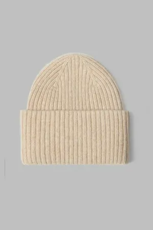 Шапка FINN FLARE с натуральным мехом, бежевый, арт. FAF111108