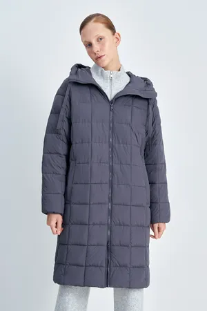 Пальто пуховое FINN FLARE с капюшоном, серый, арт. FAE11070