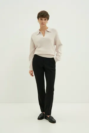 Брюки FINN FLARE с шерстью на высокой посадке, черный, арт. FWD11097