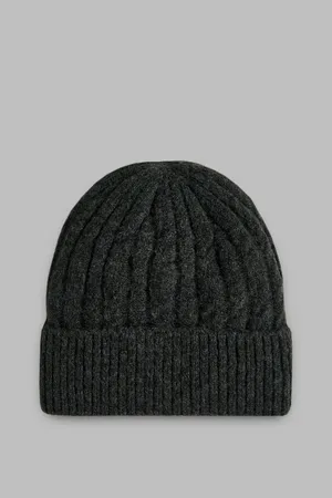 Шапка Finn Flare вязаная унисекс с подкладкой, серый, арт. FAE91102