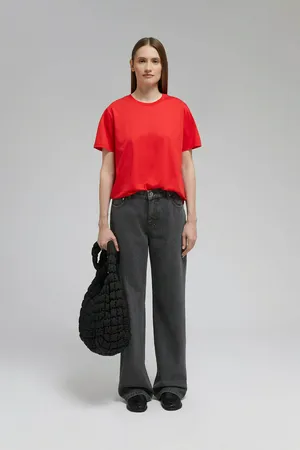 Футболка Finn Flare из мерсеризованного хлопка, 375 vermilion, арт. FAF110144