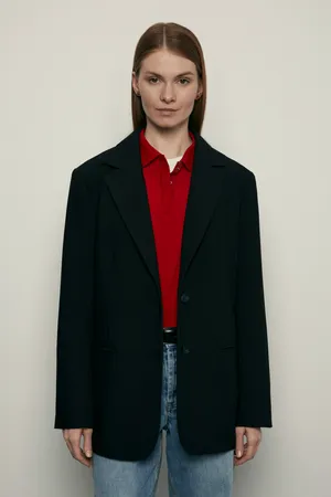 Жакет Finn Flare свободного силуэта, черный, арт. FBF11009