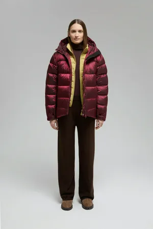 Удлиненный пуховик Finn Flare FWE11092, 303 granat, арт. FWE11092