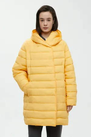 Утепленное полупальто FINN FLARE с капюшоном, 446 yolk, арт. FBF11061