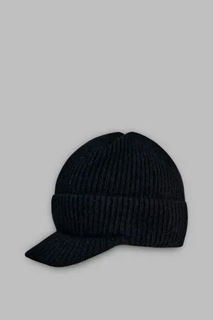 Вязаная шапка FINN FLARE с козырьком, 200 black, арт. FAE111115