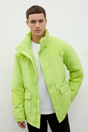 Мужская куртка FINN FLARE oversize с капюшоном, 408 citron, арт. FWC21044