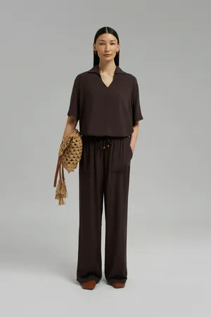 Брюки женские Finn Flare, коричневый, арт. FSG11008
