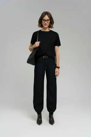 Футболка Finn Flare из мерсеризованного хлопка, черный, арт. FAE110178