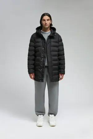 Утепленное полупальто Finn Flare, черный, арт. FAF21017