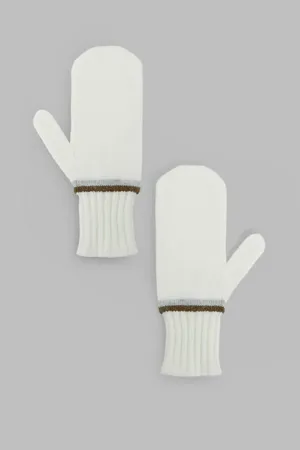 Варежки Finn Flare с ангорой и шерстью, белый, арт. FWE11174