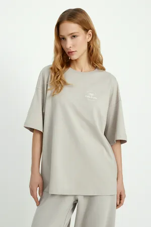 Футболка FINN FLARE оверсайз со спущенным плечом, 713 grain, арт. FBF11058