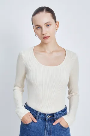 Джемпер FINN FLARE приталенный молочный, 705 angora, арт. FAE11126