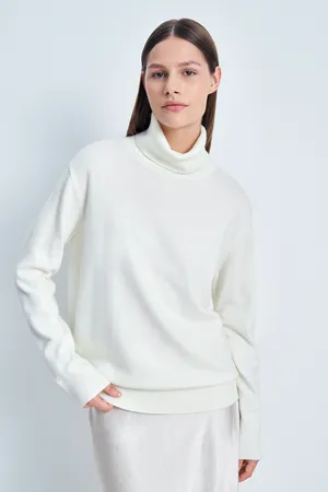 Свитер FINN FLARE свободного силуэта с воротником-стойкой, 711 milk, арт. FAE11125