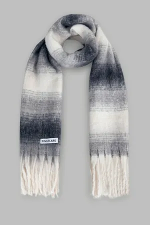 Шарф FINN FLARE в полоску, 211 mc light silver, арт. FAE11410