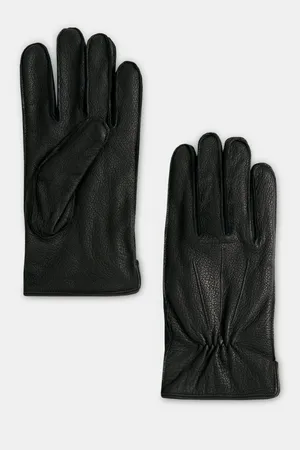 Кожаные перчатки FINN FLARE, 200 black, арт. FAE21315