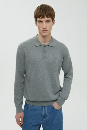 Поло с длинным рукавом Finn Flare, 255 mouse melange, арт. FBF21113