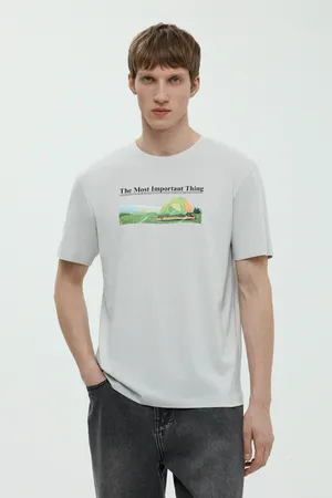 Футболка Finn Flare с принтом, 210 light grey, арт. FBF21076