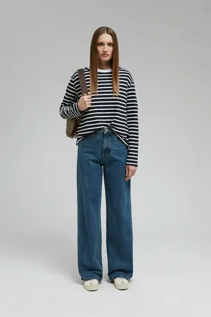 Широкие джинсы Finn Flare с высокой посадкой, 1272 dark denim, арт. FAF15015