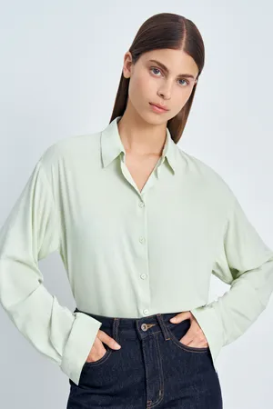 Блузка Finn Flare свободного кроя, 526 cabbage, арт. BAS-10040