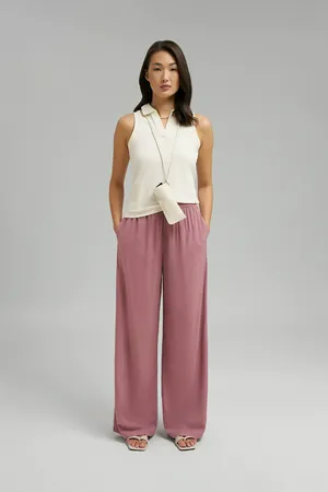 Брюки-палаццо Finn Flare с эластичным поясом, розовый, арт. BAS-100209