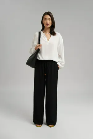 Брюки палаццо FINN FLARE, черный, арт. FSG11008