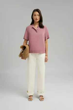 Блузка FINN FLARE на пуговицах, розовый, арт. FSG110206