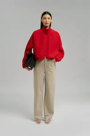 Легкая куртка Finn Flare из льна и вискозы, 300 red, арт. FSG110155
