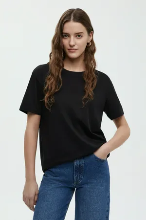 Футболка Finn Flare из мерсеризованного хлопка, 200 black, арт. BAS-100161