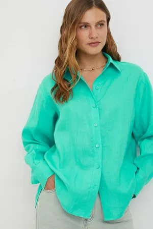 Рубашка Finn Flare изо льна, 569 jelly mint, арт. FSF11042