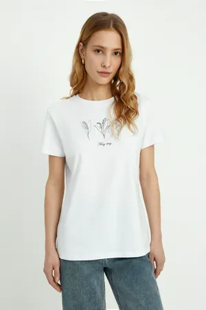 Футболка Finn Flare базовая, 201 white, арт. FBF110143